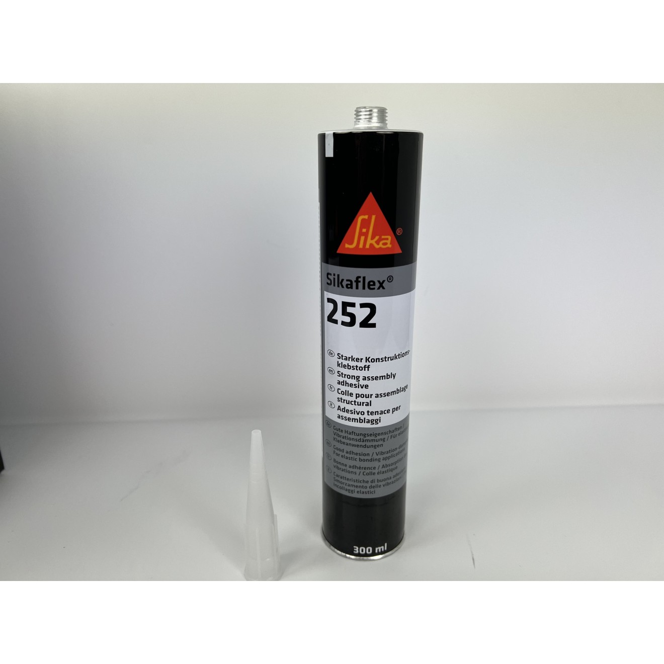 Sikaflex-252 schwarz, 300ml, Elastischer Klebstoff für Verklebungen im Fahrzeugbau