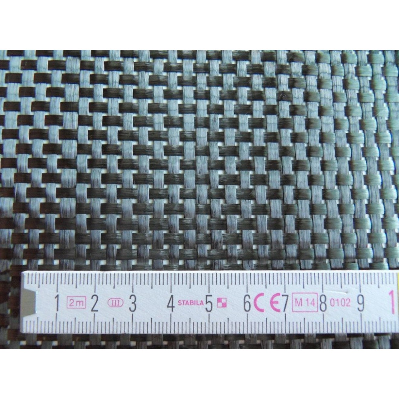 Woven carbon fiber fabric 24K 385g/m², plain weave, Tenax IMS65 E23, width 100cm