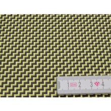 woven Carbon/Aramide fiber fabric Hybrid 210g/m² twill, width 120cm, roll length 5m = 6m²